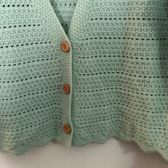 Mint Green Women's Cardigan - Picture 3 of 9